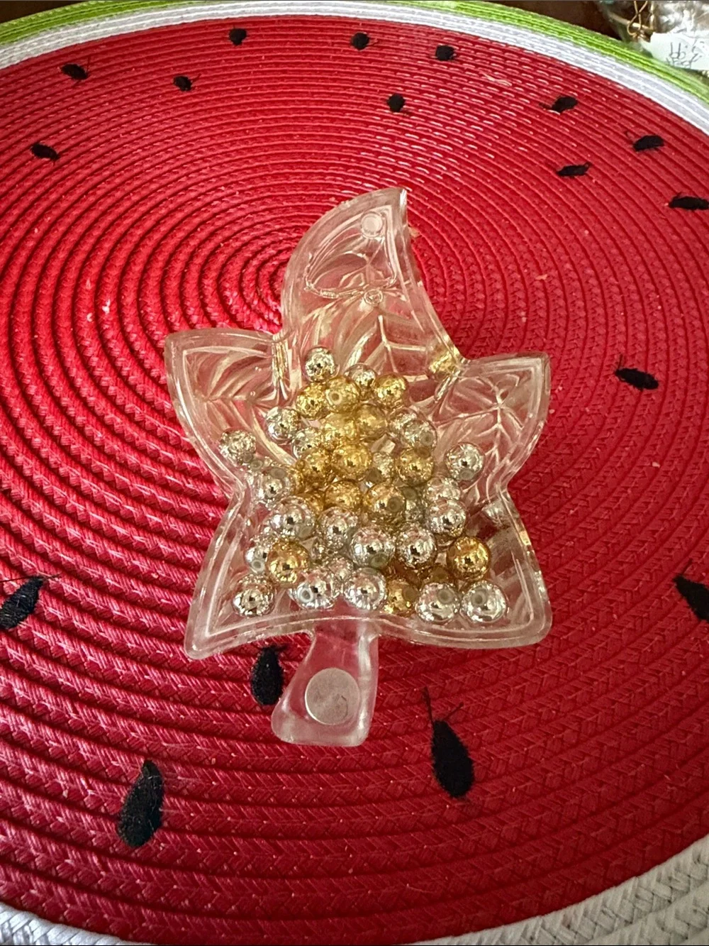 Vintage lucite leaf